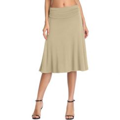 Women Ruched Waist Stretchy High Waist Midi Skirt for Women Sale with 2 Pieces